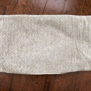 Cream patterned pillow cover